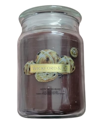 CRWP Easter Special Hot Cross Bun Scented 18oz Jar Candle (95-Hour Burn Time) with crwp Card.