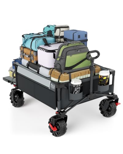 Image of TIMBER RIDGE 600L Beast Wagon 26 inch W Extra Wide Heavy Duty Collapsible Cart