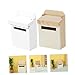 UPKOCH 2pcs Mini Wooden Mailbox Decor Tiny Mailbox Toys for Dollhouse Garden Prop Landscape Model Tool for Boys and Girls Charming Wooden Adornments