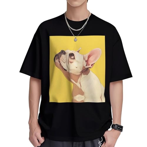 T-shirt bouledogue français en coton doux contre les hauts rigides
