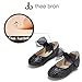 THEE BRON Bedazzled Glitter Mary Jane Flats for Toddler Girls - Shimmery Twinkle-Toe Shoes for Fancy Fun(AG264 Little Kid,Black/13M)