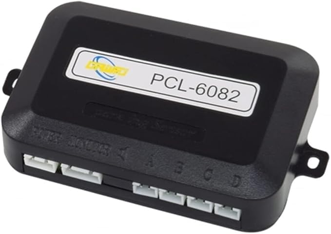 SQUADO Kit 4 Sensori di Parcheggio Wireless Neri con Display LED e Cicalino Acustico Senza Fili Nero