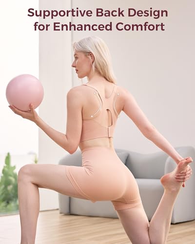 Image of Momcozy Nursing Bras for Breastfeeding, Ribbed Maternity Bra with Racerback, Soft Stretchy Nursing Sports Bra for Yoga
