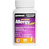 GoodMeds Compare to Allegra | Fexofenadine HCl 180mg | 24-Hour Allergy Relief, Non-Drowsy Antihistamine Generic Medicine for Allergies, Hay Fever, Itchy Eyes | for Kids & Adults (120 Count)