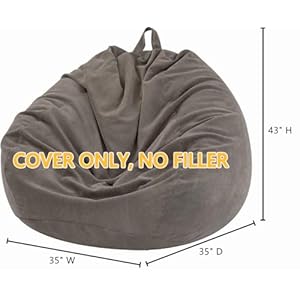 Nobildonna 3 ft Bean Bag Chair Cover (No Filler) for Adults and Kids, 300L Extra Large Stuffed Animal Storage Bean Bag Washable Soft Premium Corduroy Stuffable Bean Bag Cover Nobildonna 3 ft Bean Bag Chair Cover No Filler for Adults and Kids 300L Extra Large Stuffed Animal Storage Bean Bag Washable Soft Premium Corduroy Stuffable Bean Bag Cover