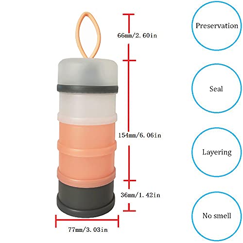 Bjliio 4-Piece Twist Lock Snack Storage Container, Non-Spil Portable And Stackable Storage Travel Container For Protein Powder Formula Nuts And Fruit, Bpa Free Durable Plastic Snack Containers For Kids #TOP1