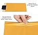 HBlife 50Pcs Bubble Mailers, 4x8 Inches Self Seal Kraft Poly Mailers, Padded Envelopes Shipping Bags Packaging for Small Business