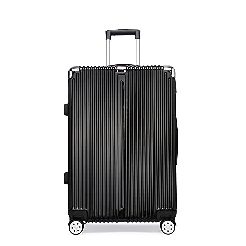 Suitcase, suitcase, durable, pink, silver, black, brown, 20/22/24/26 inches, 3-digit code lock + 4 sets of rotating wheels + zipper type + PVC