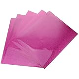 DIYEAH 5 Stück Teiliges Glitzer Heat Transfer Vinyl Hitzebeständiger Bügelfolie für Kleidung T shirts Hüte DIY Textilfolien mit Starker Haftung Waschbeständig Weiche Flexible Textur