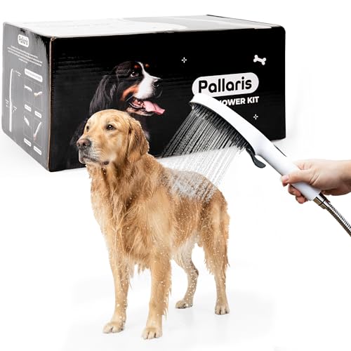 Pallaris Dog Shower Kit with Spray Modes and Accessories
