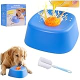 Schleckball Für Hunde, Hunde Leckspielzeug, Lick Bowl Hund Für Haustiere Mit Rollball, Hundes Schleckball Für Flüssiges Futter, Slow Feeder Leck Schüssel für Große, Mittlere, Kleine Rassen