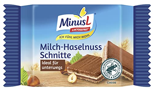 MinusL Milch-Haselnuss Schnitte, 100 g