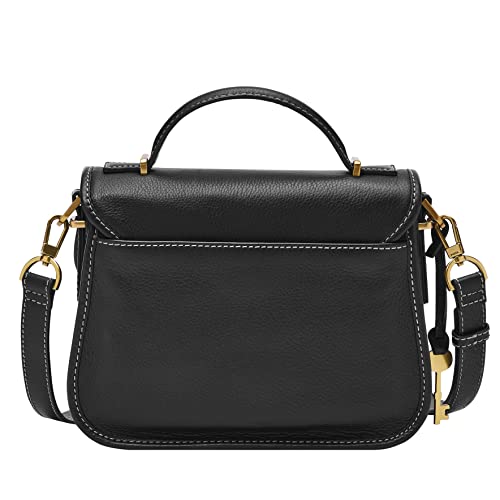Fossil Women's Heritage Leather Top Handle Crossbody Purse Handbag, Black (Model: Zb1785001) #TOP27