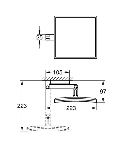 Espejo redondo para maquillaje GROHE moderno miniatura 2