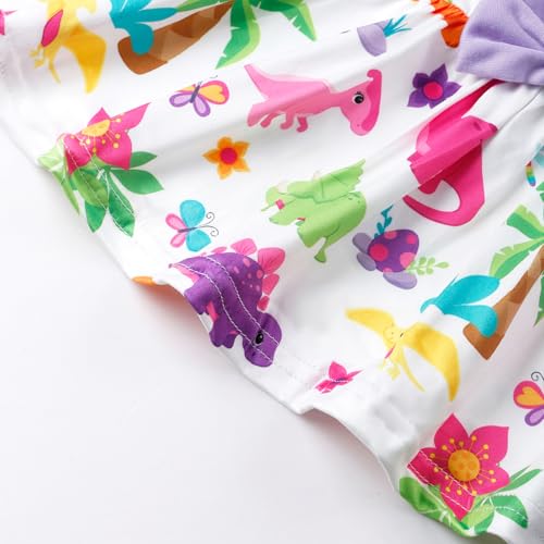 Image of Girls 2 Piece Outfits Toddler Girls Shorts Sets Dinosaur Sleeveless Summer Clothes
