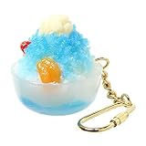食品サンプル屋さんのキーホルダー（かき氷：ブルーハワイ）【食品サンプル キーホルダー 雑貨 食べ物 フラッペ 海外 土産 プレゼント】