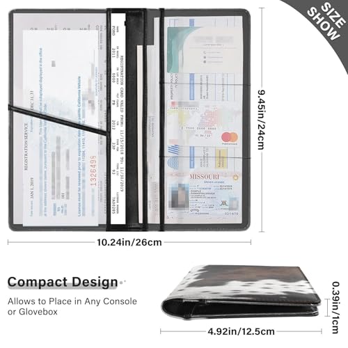 Organizador de documentos de cuero slim miniatura 3