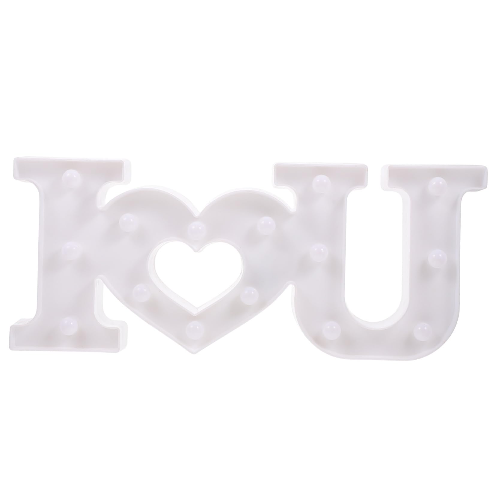 Ciieeo LED Valentine Day Romantic Light Decoration Creative Letter Design Battery Operated Light for Home Decor and Wedding Scene Warm Atmosphere Enhancer for Love Confessions