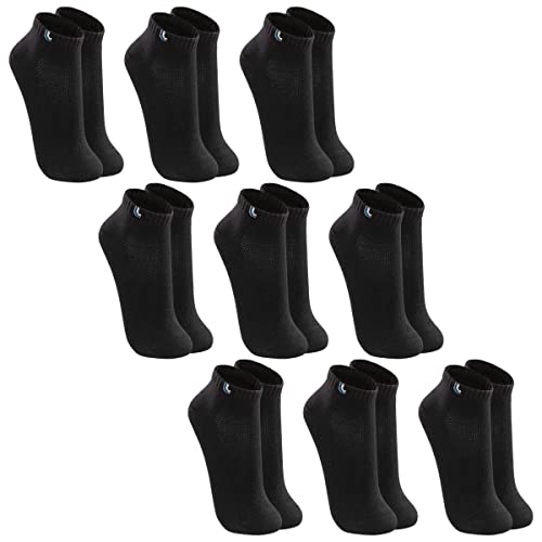 Kit 9 Pares Meia Lupo Sport Cano Curto Algodão Adulto | 9 Pretas (905) | 41-44