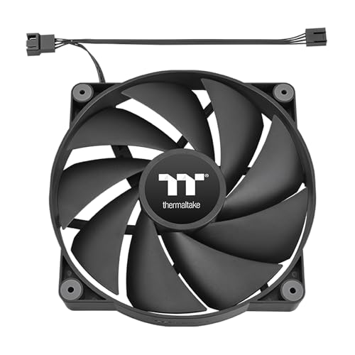 Thermaltake CT200 PWM Fan Single Pack, PWM Controlled 500~900 RPM, Airflow 131.6 CFM, Hydraulic Bearing, Case Fan, 200mm x 200mm x 30mm, Black, CL-F177-PL20BL-A 2