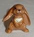 RABBIT LOP-EARED Brown Stands on Hind Legs MINIATURE Figurine Ceramic HAGEN-RENAKER 861