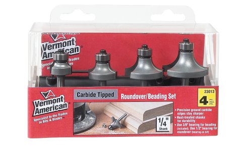 Vermont American 23013 Va Carbide Roundover And Beading Set, 4-Piece #TOP20