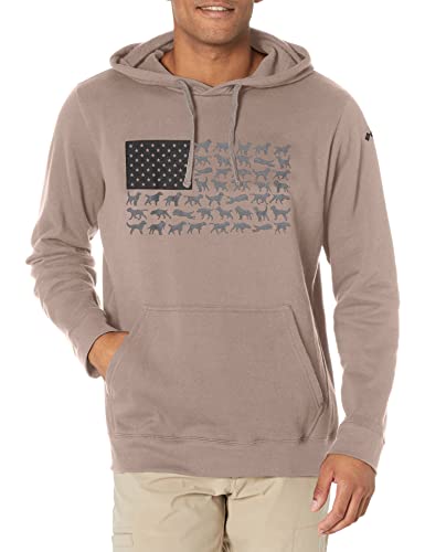 Columbia Men's PHG Game Flag II Hoodie, Iron/Black Dog Flag, 2X Tall