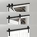 ZEKOO Bifold Barn Door Hardware: 36 inch Bi Folding Door Hardware Kits for 32