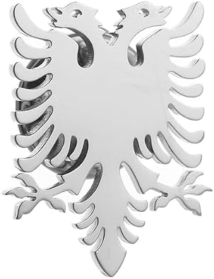 Stainless Steel Albania Eagle Double Headed Eagle Brooch and Pin Ethnic Gifts for Women Men