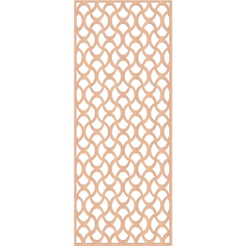 Image of Resort Decorative Pierced Fretwork Wood Wall Panels, 27 3 /8 inchW x 69 3 /8 inchH x 3 /8 inchT, Alder