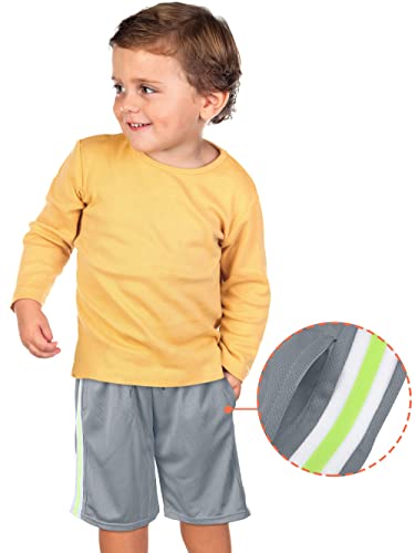 Resinta 4 Pack Summer Toddler Boys Mesh Shorts With Pockets Fast Dry Active Performance Shorts Toddler Basketball Shorts #TOP5