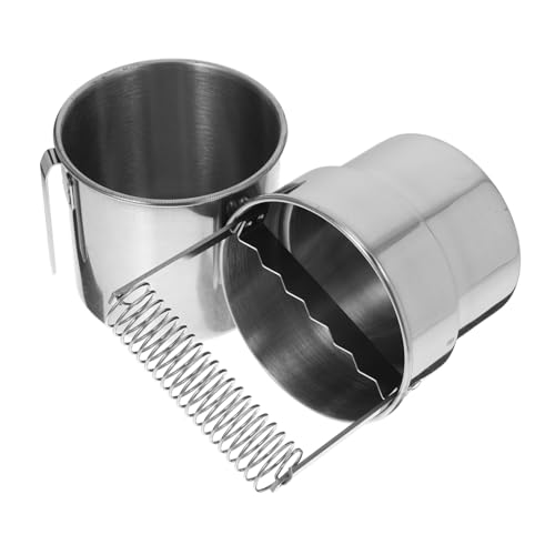 ARTIBETTER Double Layer Paint Brush Washer with Clip Lightweight Metal Cleaning Tank for Artists Includes Oil Pot Spacious Design for Multiple Brushes Easy to Carry for Home Use