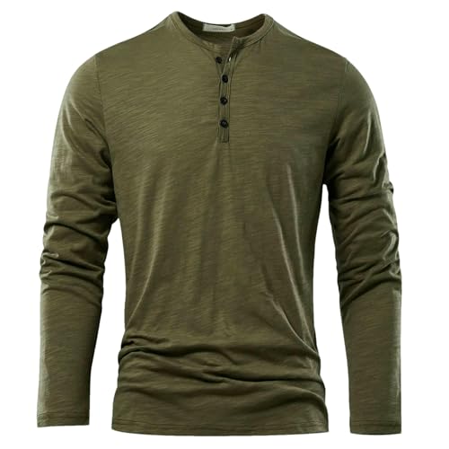 T-shirt manches longues col Henry homme pour ne plus hésiter entre confort et style