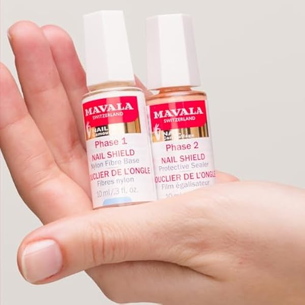 MAVALA - Nail Shield 2 x 10 мл укрепляющее защитное покрытие укрепляет и защищает хрупкие ногти средство для укрепления ногтей защитное покрытие набор праймер защитный герметик