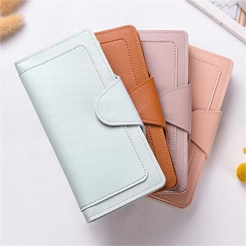 Wallet Long ID Card Coin Purse Niche Portable Convenient Multi-layer(Lightblue)4