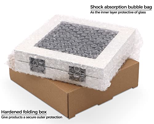 Jd Concept Double 4X4 Wood Photo Frame Instagram, Hinged Picture Frames, With Glass Front, Fit For Stands Vertically On Desk Table Top (Window 3.5 X 3.5 Picture, White Color) #TOP6