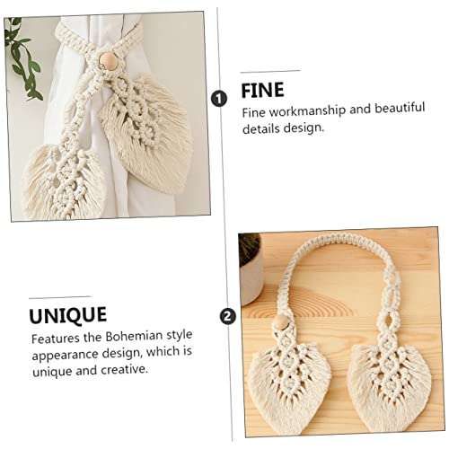 Amarre de cortina beige OUdini set de 2 piezas con hebillas para el hogar 6