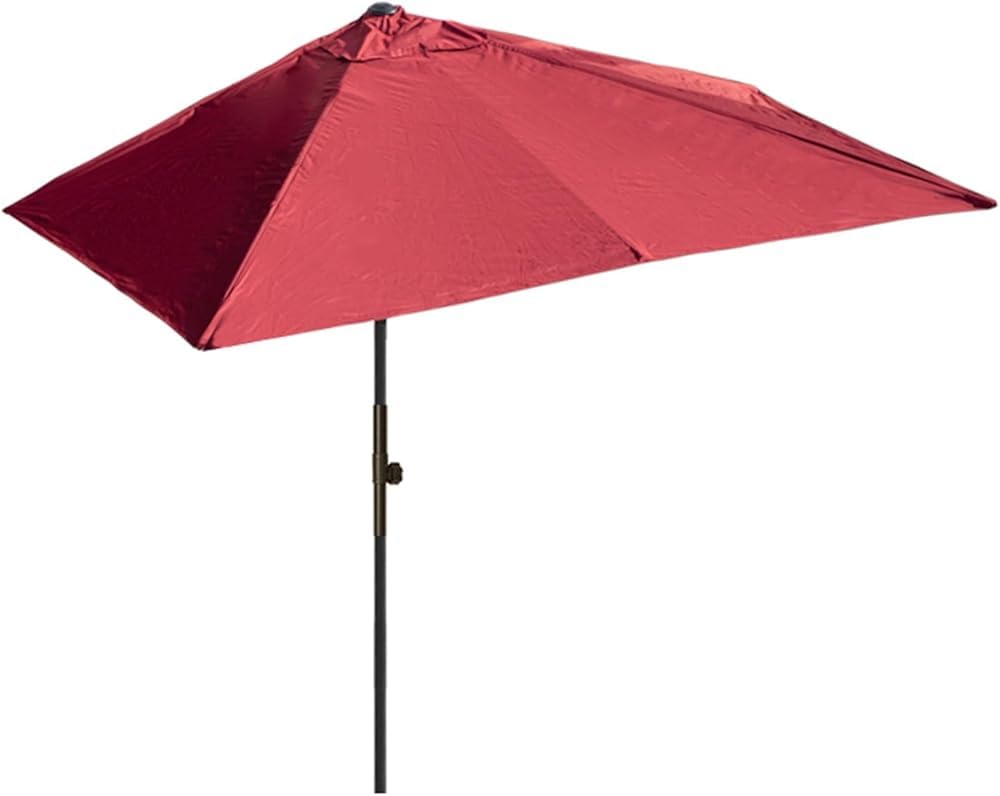 Prostokątny parasol tarasowy z 5 żebrami i stalowym drążkiem, przenośny półparasole na zewnątrz, odporny na słońce, wodoodporny parasol ogrodowy, duży, poliester, do ogrodu, na podwórko, balkon,