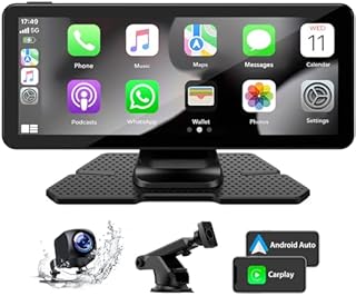 Bezprzewodowe Apple Carplay do radia samochodowego przenośny ekran dotykowy 6,86 cala Android Auto 1080p kamera cofania nawigacja GPS