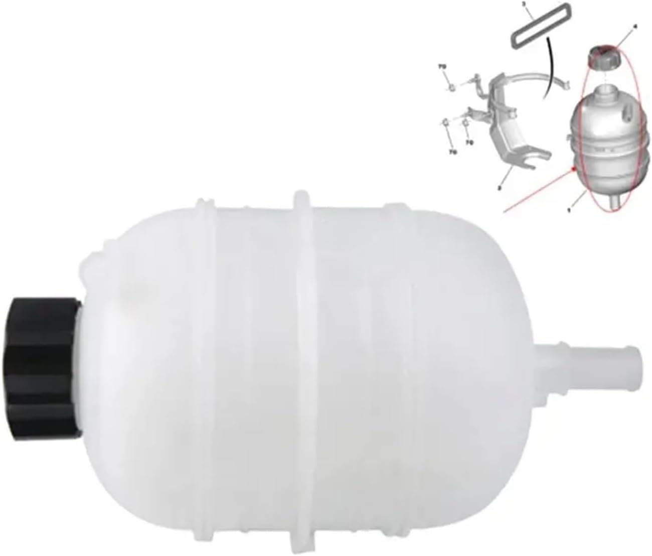 for Citroen C2 132311 1307LQ Radiator Tank Coolant Expansion Antifreeze Kettle Reservoir Coolant Recovery Overflow