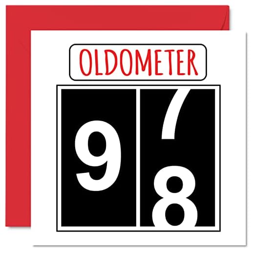 Divertidas tarjetas de cumpleaños 98 para hombres y mujeres, olómetro, tarjeta de feliz cumpleaños para bisabuelo, abuelita, tarjetas de felicitación de 145 mmx145 mm, tarjeta de cumpleaños 98
