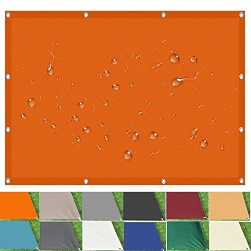Voile d'ombrage imperméable rectangulaire 1.4x3.8m orange - 2