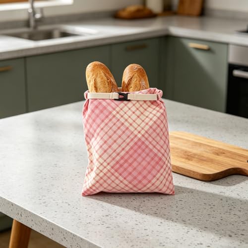 Bolsa de algodón para sándwiches con broche y cera de abeja 6