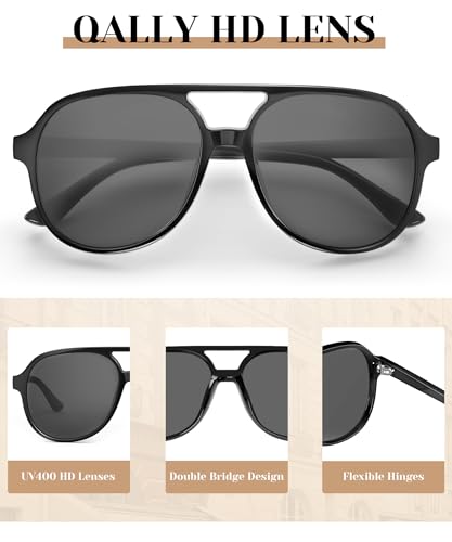 Retro Aviator Sunglasses for Women Sunglasses Polarized Classic 70s Vintage Trendy Square Aviators4