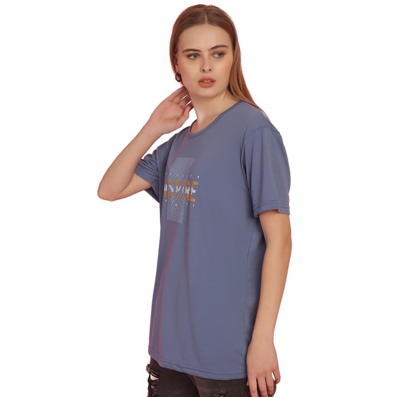 Image of Round Neck Cotton Printed Women Regular Fit Tshirt-P1950