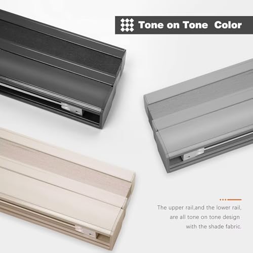 Changshade Top Down Bottom Up Shades,Blackout Cellular Shades Cordless,Top Down Bottom Up Cellular Shades,Honeycomb Blinds for Windows,Cellular Blinds Cordless,39Wide*72High,Light Brown by Changshade - Image 4
