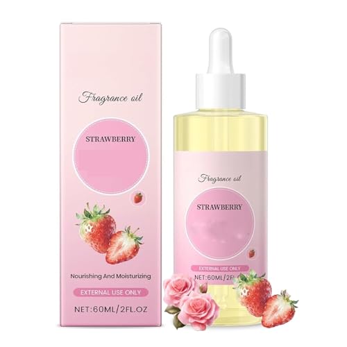 Revivix Strawberry Marshmallow Fragrance Oil - Moisturizing Nourishing Body Oil Sweet Aromatherapy Care for Dry Skin Daily Hydrating Skin Care Essential with Delicate Scent (1pcs)