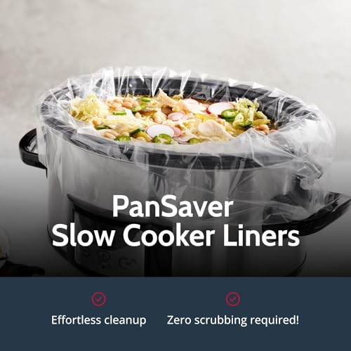 PanSaver-EZ-Clean-Slow-Cooker-Liners-Disposable-Liners-Bags-for-Instant-Cleanup-with-No-Scrubbing-Fits-slow-cookers-and-9×13-pans-25-Count PanSaver EZ Clean Slow Cooker Liners Disposable Liners Bags for Instant Cleanup with No Scrubbing Fits slow cookers and 9×13 pans 25 Count