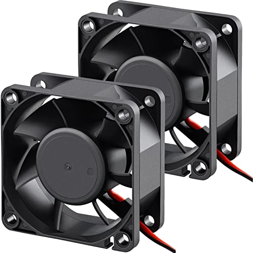 GDSTIME 2-Pack 60x60x25mm 12V Dual Ball Bearing DC Fan
