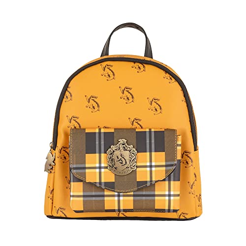 Harry Potter Hufflepuff Premium House Mini Mochila, amarillo, tal...